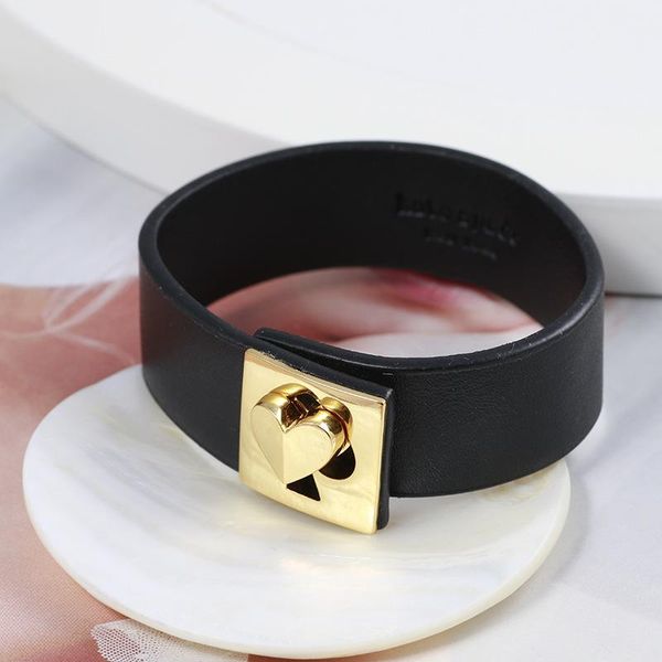 bangle european and american jewelry wholesale fashion simple wide version leather smooth love peach heart shape bracelet, Black
bangle european and american jewelry wholesale fashion simple wide version leather smooth love peach heart shape bracelet, Black
