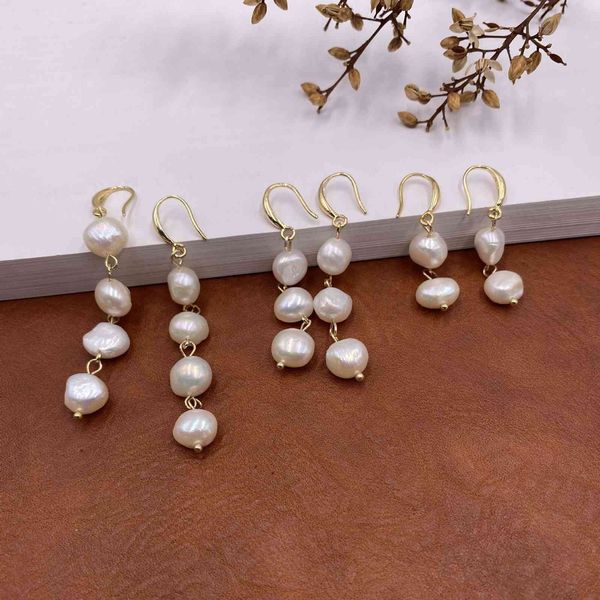 court style freshwater pearl earrings temperament personality versatile real gold electroplating long female, Silver
court style freshwater pearl earrings temperament personality versatile real gold electroplating long female, Silver