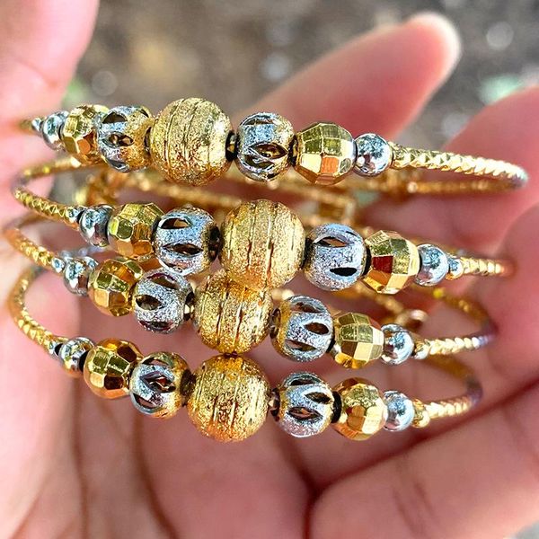 bangle 4pcs ball bangles ethiopian african gold silver heart two-tones jewelry dubai for women wedding gift, Black
bangle 4pcs ball bangles ethiopian african gold silver heart two-tones jewelry dubai for women wedding gift, Black