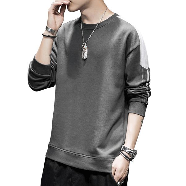 2021 spring and autumn korean men's round neck long-sleeved trendy sweatshirt, Black
2021 spring and autumn korean men's round neck long-sleeved trendy sweatshirt, Black