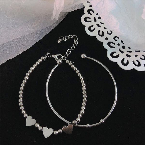 link, chain lovelink fashion elegant heart shape bead charm bracelets stainless steel women adjustable opening bangle jewelry accessories, Black
link, chain lovelink fashion elegant heart shape bead charm bracelets stainless steel women adjustable opening bangle jewelry accessories, Black
