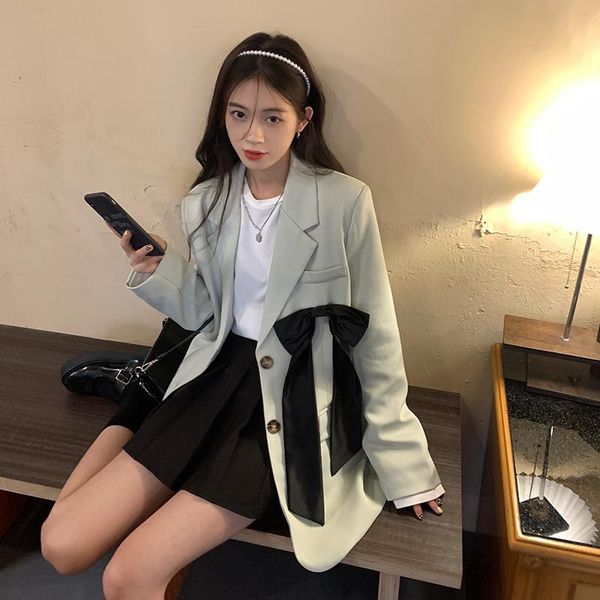 women's suits & blazers autumn 2021 korean style breif long sleeve butterfly blazer womens jacket and coats casual loose (n0292), White;black
women's suits & blazers autumn 2021 korean style breif long sleeve butterfly blazer womens jacket and coats casual loose (n0292), White;black