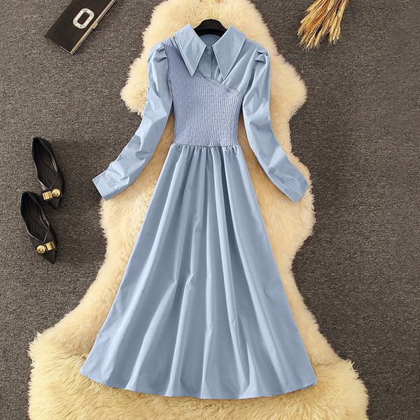dress 2021 spring elegant party fashion korean sleeve splice knitted long dresses for women vintage ladies vestidos robe 72vw, Black;gray
dress 2021 spring elegant party fashion korean sleeve splice knitted long dresses for women vintage ladies vestidos robe 72vw, Black;gray