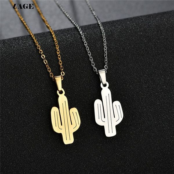 pendant necklaces uage stainless steel necklace for women lover's gold and silver color cactus engagement jewelry
pendant necklaces uage stainless steel necklace for women lover's gold and silver color cactus engagement jewelry