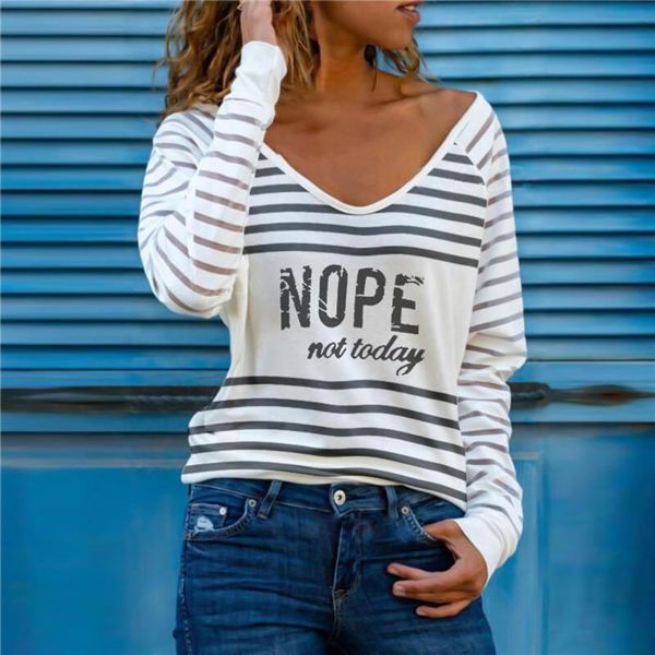 fashion t shirt long sleeve loose women stripes letters print t-shirt for spring female clothing women's, White
fashion t shirt long sleeve loose women stripes letters print t-shirt for spring female clothing women's, White