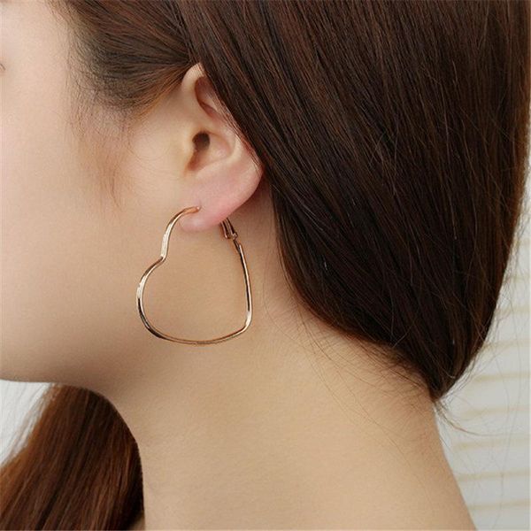 hoop & huggie trendy jewelry accessories fashion earrings big circle heart shaped earring love metal gift ht005, Golden;silver
hoop & huggie trendy jewelry accessories fashion earrings big circle heart shaped earring love metal gift ht005, Golden;silver