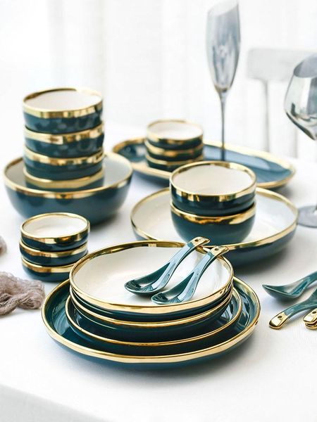 luxury tableware set phnom penh nordic household dishes combination emerald ceramic bowls
luxury tableware set phnom penh nordic household dishes combination emerald ceramic bowls