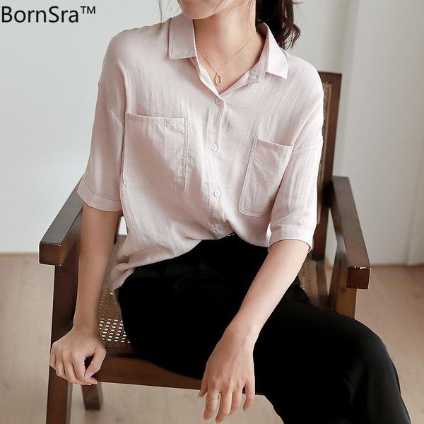 women's blouses & shirts bornsra 2021 summer white small chic casual regular women stand short korea style female blouse
women's blouses & shirts bornsra 2021 summer white small chic casual regular women stand short korea style female blouse