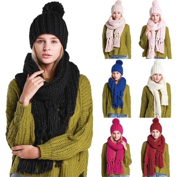 hats, scarves & gloves sets women winter 2 pieces pompom beanie hat tassels long scarf shawl set solid color handmade thick braided cable kn, Blue;gray
hats, scarves & gloves sets women winter 2 pieces pompom beanie hat tassels long scarf shawl set solid color handmade thick braided cable kn, Blue;gray