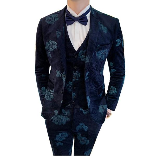 autumn and winter thick velvet flower print slim gentleman high-end luxury suits men party dress men's suit 3 sets & blazers, White;black
autumn and winter thick velvet flower print slim gentleman high-end luxury suits men party dress men's suit 3 sets & blazers, White;black