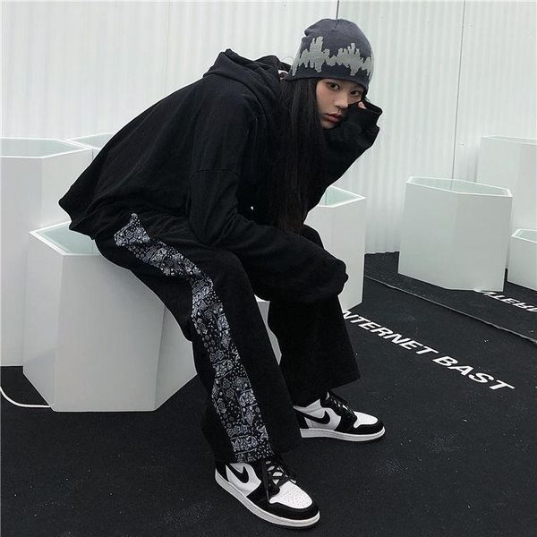 korean style wide leg pants cartoon print harajuku trousers women streetwear autumn fashion sweatpants women's & capris, Black;white
korean style wide leg pants cartoon print harajuku trousers women streetwear autumn fashion sweatpants women's & capris, Black;white