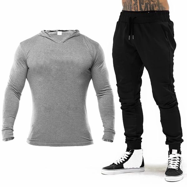 brand clothing tracksuit mens sets autumn fitness sporting suit hooded sweatshirt + sweatpants mens joggers pants slim t shirt 210421, Gray
brand clothing tracksuit mens sets autumn fitness sporting suit hooded sweatshirt + sweatpants mens joggers pants slim t shirt 210421, Gray