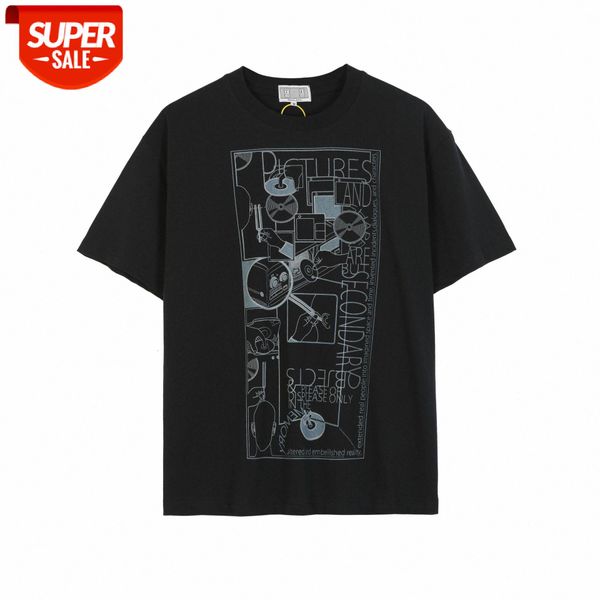 cd machine disc printing pattern short sleeve men and women same batch #bk5q, White;black
cd machine disc printing pattern short sleeve men and women same batch #bk5q, White;black