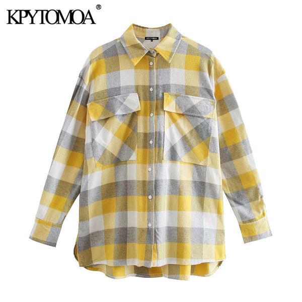 women fashion oversized check asymmetric blouses vintage long sleeve pockets side vents female shirts chic 210416, White
women fashion oversized check asymmetric blouses vintage long sleeve pockets side vents female shirts chic 210416, White