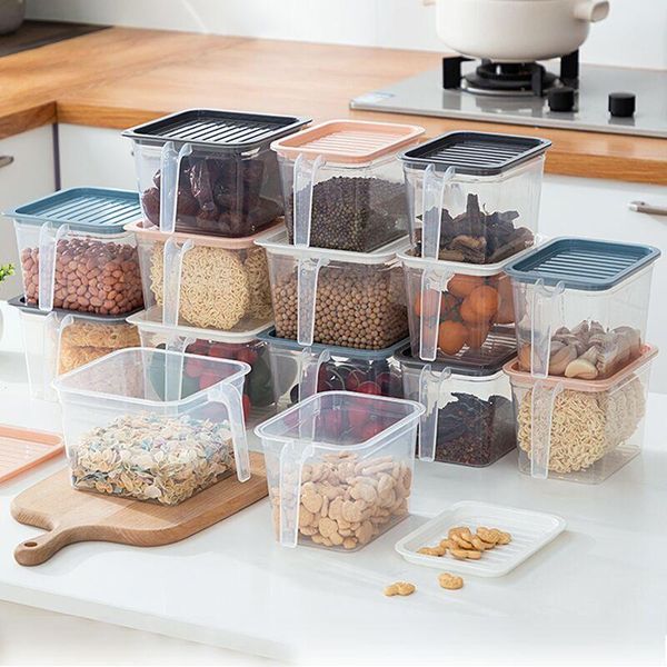 storage bottles & jars food container with handle thickened plastic refrigerator kitchen fruit vegetable grain fresh-keeping box
storage bottles & jars food container with handle thickened plastic refrigerator kitchen fruit vegetable grain fresh-keeping box