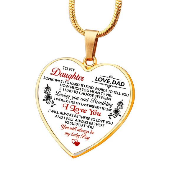 family necklace to my son daughter dad mom peach alloy pendant keychain love necklaces, Silver
family necklace to my son daughter dad mom peach alloy pendant keychain love necklaces, Silver