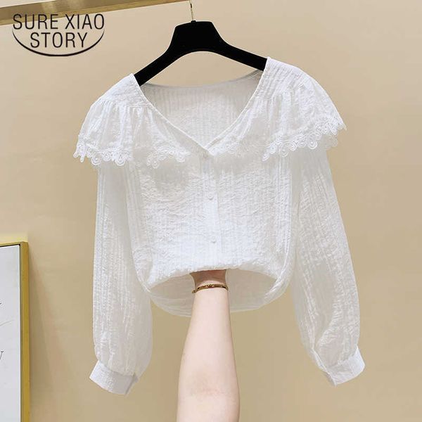 autumn korean loose all-match sweet lace blouse women v-neck long sleeve simple white cardigan chemisier femme 11235 210528
autumn korean loose all-match sweet lace blouse women v-neck long sleeve simple white cardigan chemisier femme 11235 210528