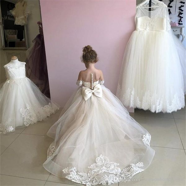 girl's dresses lovely champagne long sleeves flower girl for weddings lace appliques bow girls pageant dress prom kids commun, Red;yellow
girl's dresses lovely champagne long sleeves flower girl for weddings lace appliques bow girls pageant dress prom kids commun, Red;yellow