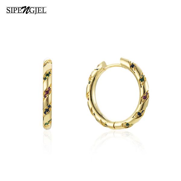 hoop & huggie sipengjel fashion sparking rainbow zircon gold earrings for women elegant colored party minimalist jewelry 2021, Golden;silver
hoop & huggie sipengjel fashion sparking rainbow zircon gold earrings for women elegant colored party minimalist jewelry 2021, Golden;silver