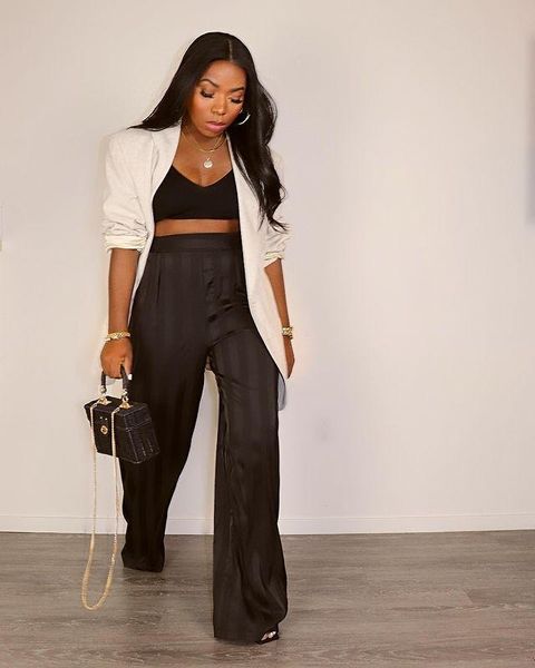 women's pants & capris 2021 european and american summer fashion leisure comfortable elegant trousers of pure color temperament, Black;white
women's pants & capris 2021 european and american summer fashion leisure comfortable elegant trousers of pure color temperament, Black;white