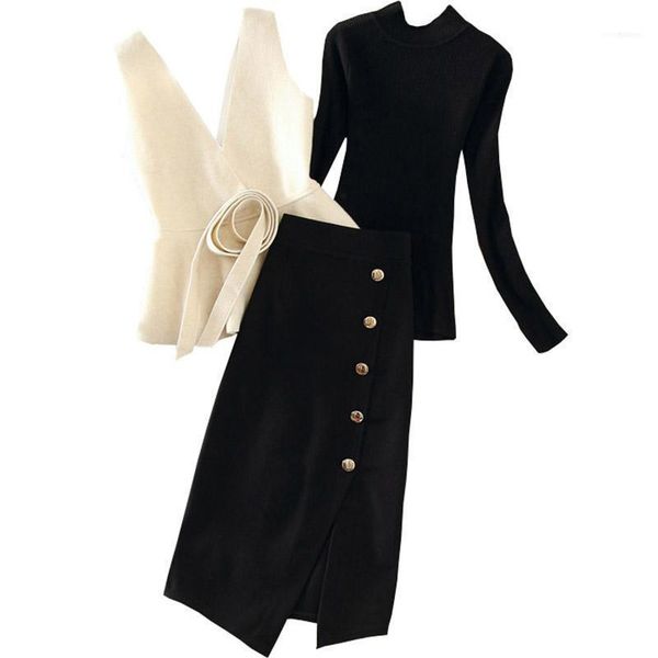 women's autumn korean fashion suit three-piece waistcoat + knitted high waist bag hip skirt female sets1, Gray
women's autumn korean fashion suit three-piece waistcoat + knitted high waist bag hip skirt female sets1, Gray