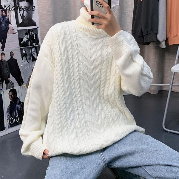 men's sweaters turtleneck men simple classic thicken winter loose plus size -3xl pullovers solid daily ulzzang trendy slouchy retro, White;black
men's sweaters turtleneck men simple classic thicken winter loose plus size -3xl pullovers solid daily ulzzang trendy slouchy retro, White;black