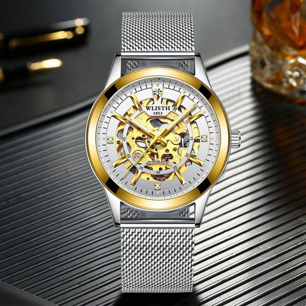 wristwatches wlisth mens watches luxury skeleton automatic mehanical watch full steel men waterproof sport wristwatch relojes, Slivery;brown
wristwatches wlisth mens watches luxury skeleton automatic mehanical watch full steel men waterproof sport wristwatch relojes, Slivery;brown