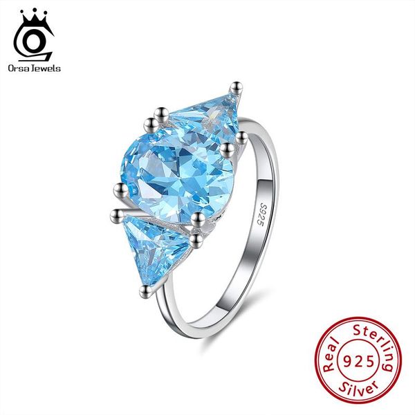 cluster rings orsa jewels luxury aquamarine large blue crystal zircon woman ring 925 silver wedding bands jewelry gift wholesale osr217, Golden;silver
cluster rings orsa jewels luxury aquamarine large blue crystal zircon woman ring 925 silver wedding bands jewelry gift wholesale osr217, Golden;silver