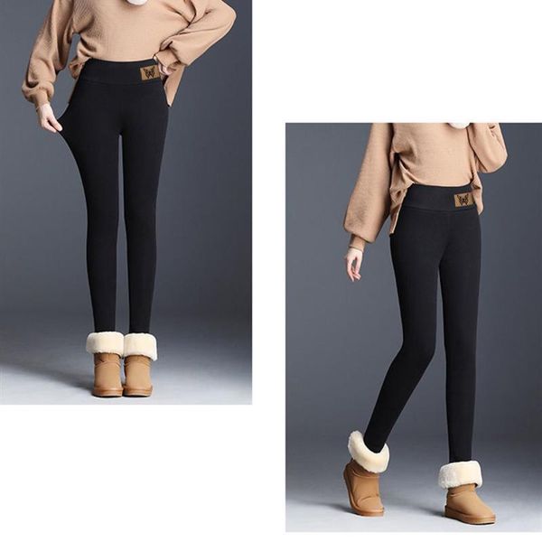 women's leggings winter plush thickening cashmere waist tight warm pants casual comfort trousers #4, Black
women's leggings winter plush thickening cashmere waist tight warm pants casual comfort trousers #4, Black