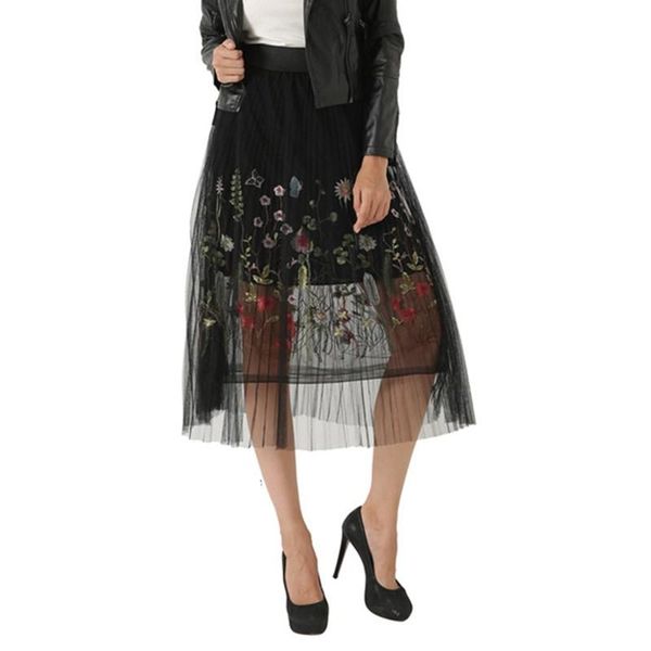 skirts women loose embroidered floral skirt elastic high waist streetwear holiday mesh feather, Black
skirts women loose embroidered floral skirt elastic high waist streetwear holiday mesh feather, Black