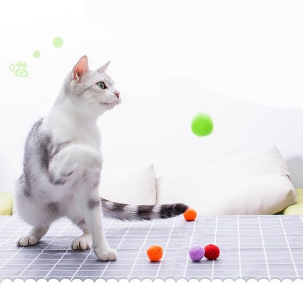 cute funny cat toys scratch and bite resistant color elastic toy ball colorful interactive pom chew #01
cute funny cat toys scratch and bite resistant color elastic toy ball colorful interactive pom chew #01