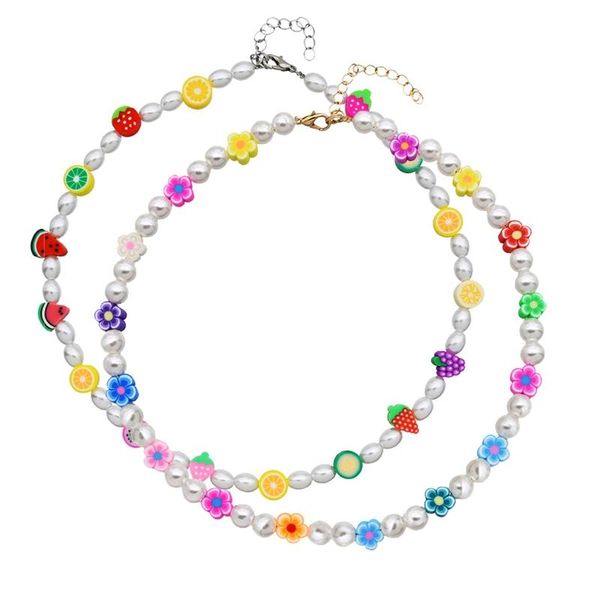 pendant necklaces pastoral style fruit colored clay necklace female pearl clavicle chain accessories, Silver
pendant necklaces pastoral style fruit colored clay necklace female pearl clavicle chain accessories, Silver