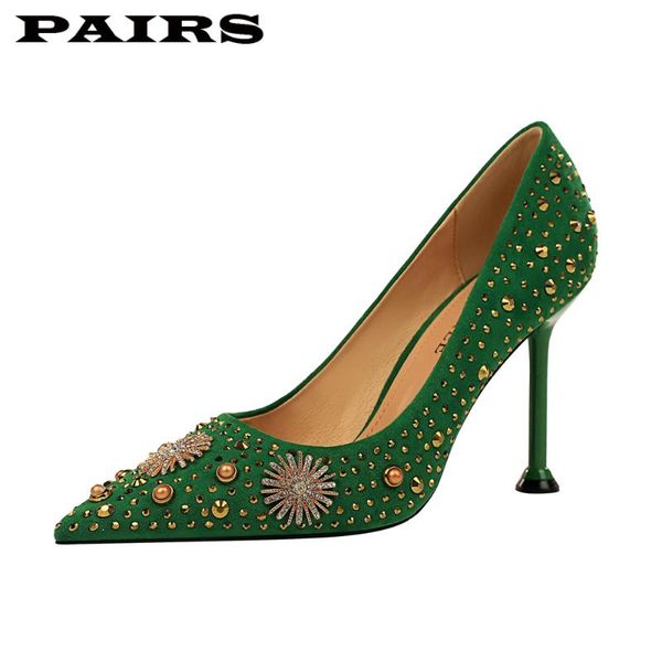 dress shoes bigtree brand designer pumps women high heels stiletto faux suede crystal metal decoration rivet party wedding, Black
dress shoes bigtree brand designer pumps women high heels stiletto faux suede crystal metal decoration rivet party wedding, Black