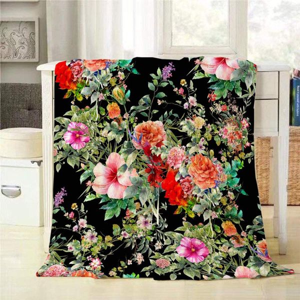 Throw Blanket Flower Leaf and Colorful Flowers Black Background Extra Soft Warm Lightweight Cozy Luxury Suitable for Bedding
Throw Blanket Flower Leaf and Colorful Flowers Black Background Extra Soft Warm Lightweight Cozy Luxury Suitable for Bedding