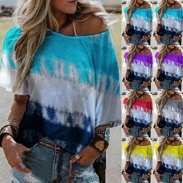 women's t-shirt women gradient short sleeve shirts summer loose o-neck female casual tee 2021, White
women's t-shirt women gradient short sleeve shirts summer loose o-neck female casual tee 2021, White