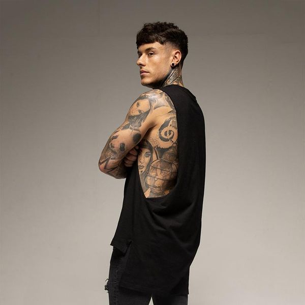 men' tank plain extend cut off sleeveless shirt gym stringer vest blank hip-hop muscle tees bodybuilding fitness clothing, White;black
men' tank plain extend cut off sleeveless shirt gym stringer vest blank hip-hop muscle tees bodybuilding fitness clothing, White;black