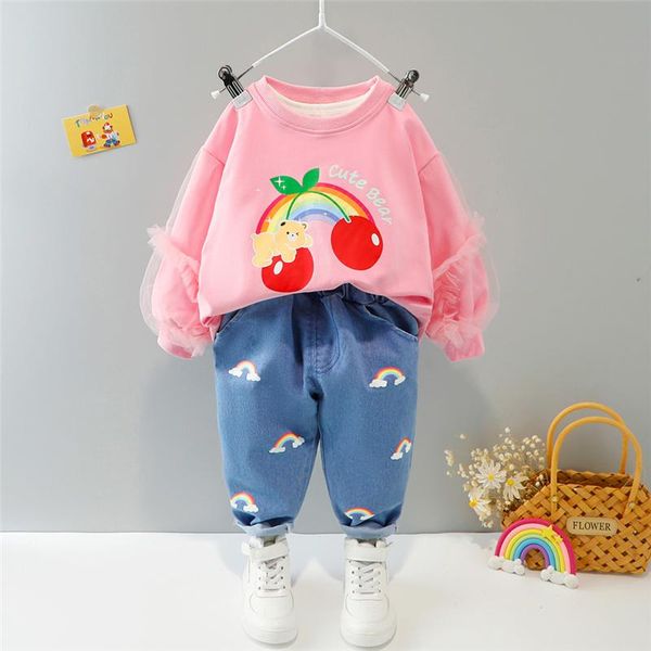 clothing sets hylkidhuose autumn baby girls cartoon lace rainbow t shirt jeans children sportswear infant clothes kids outfit, White
clothing sets hylkidhuose autumn baby girls cartoon lace rainbow t shirt jeans children sportswear infant clothes kids outfit, White