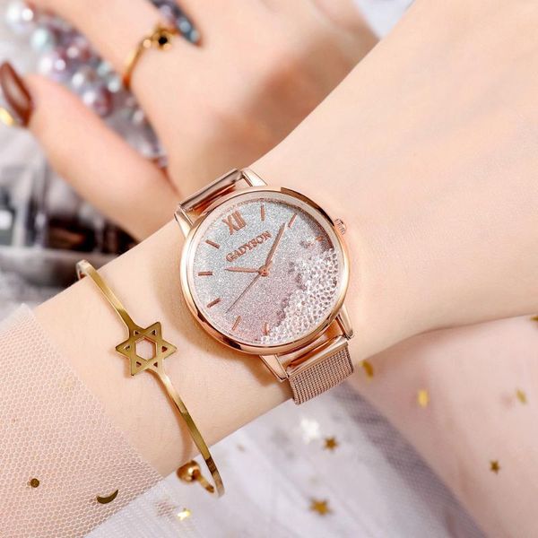 wristwatches elegant ladies watch casual gradient gypsophila quartz metal strap steel case analog, Slivery;brown
wristwatches elegant ladies watch casual gradient gypsophila quartz metal strap steel case analog, Slivery;brown