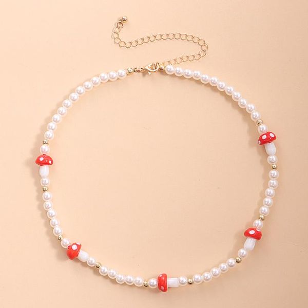 chokers fashion beaded necklace for women on the neck accessories mushroom imitation pearl neckalce jewelry 40cm(15 6/8") long, 1 piece, Golden;silver
chokers fashion beaded necklace for women on the neck accessories mushroom imitation pearl neckalce jewelry 40cm(15 6/8") long, 1 piece, Golden;silver