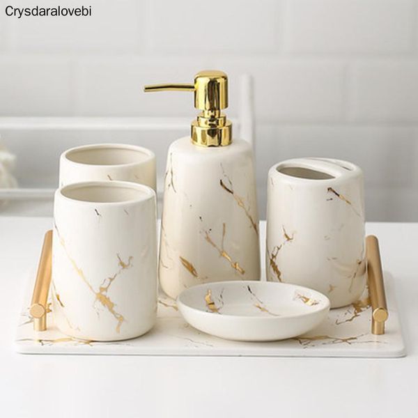 ceramic marble pattern bathroom kit wash set accessories tray toothbrush holder liquid soap dispenser bath accessory
ceramic marble pattern bathroom kit wash set accessories tray toothbrush holder liquid soap dispenser bath accessory