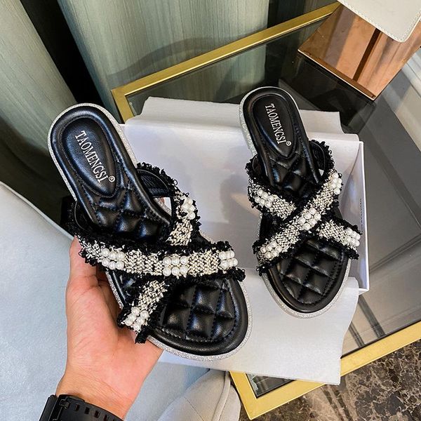 flat women's shoes spring and summer 2021 style slippers outer wear fashionable sandals slipper women, Black
flat women's shoes spring and summer 2021 style slippers outer wear fashionable sandals slipper women, Black