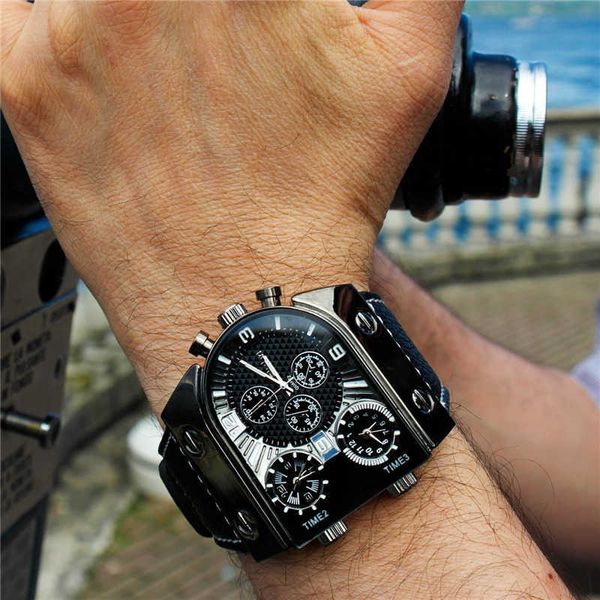oulm watches mens quartz casual leather strap wristwatch sports multi-time zone military male clock erkek saat drop 210728, Slivery;brown
oulm watches mens quartz casual leather strap wristwatch sports multi-time zone military male clock erkek saat drop 210728, Slivery;brown