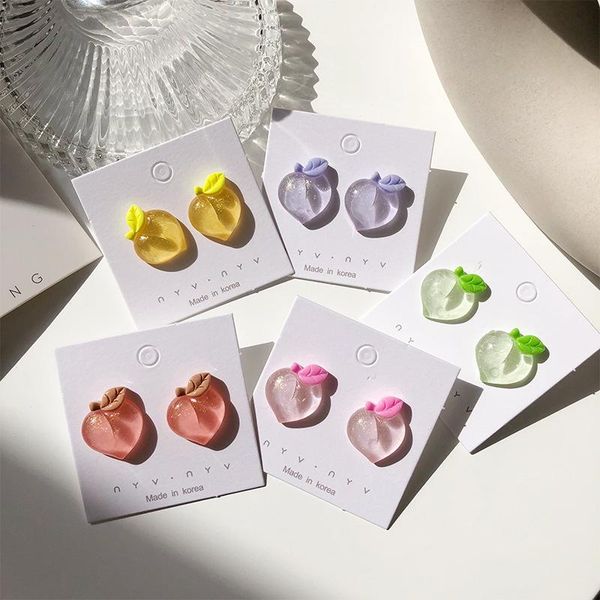 cute transparent peach acrylic stud earrings for women summer fashion fruits resin female jewelry gifts, Golden;silver
cute transparent peach acrylic stud earrings for women summer fashion fruits resin female jewelry gifts, Golden;silver