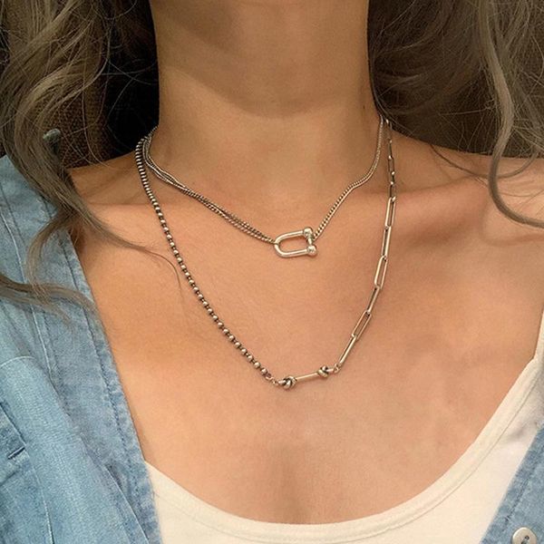 vintage retro chokers necklace women jewelry double layered chain u-shaped silver plated goth trendy girl gift chains
vintage retro chokers necklace women jewelry double layered chain u-shaped silver plated goth trendy girl gift chains