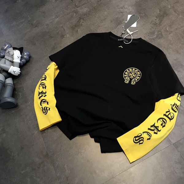 t shirt 040425 fashion recommendation ~ color pu fake two piece letter printing long sleeve t men's and women's spring, White
t shirt 040425 fashion recommendation ~ color pu fake two piece letter printing long sleeve t men's and women's spring, White