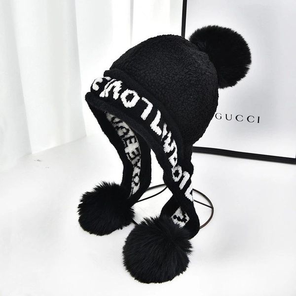 berets 2021 wool hat women's autumn and winter thickened sweet lovely warm ear protection knitted versatile ball lei feng, Blue;gray
berets 2021 wool hat women's autumn and winter thickened sweet lovely warm ear protection knitted versatile ball lei feng, Blue;gray