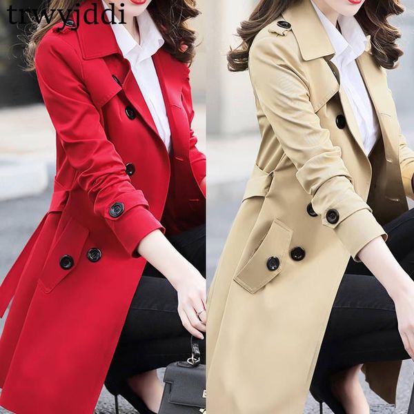 women's trench coats 2021 plus size 6xl double-breasted coat women elegant overcoat spring autumn long casaco feminino n398, Tan;black
women's trench coats 2021 plus size 6xl double-breasted coat women elegant overcoat spring autumn long casaco feminino n398, Tan;black