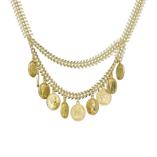 chokers gold tone fish bone chain queen coin tassel multi-layer choker necklace short design for women, Golden;silver
chokers gold tone fish bone chain queen coin tassel multi-layer choker necklace short design for women, Golden;silver
