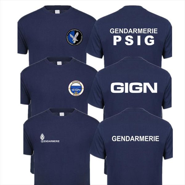 french police gendarmerie men short sleeve psig man qr 042, White;black
french police gendarmerie men short sleeve psig man qr 042, White;black