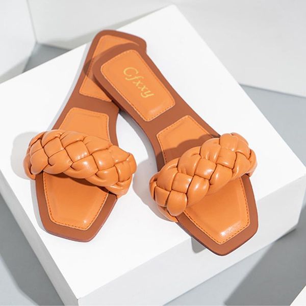 woven slippers women slip on slides fashion brand square toe leather flat sandals female outdoor casual flip flops, Black
woven slippers women slip on slides fashion brand square toe leather flat sandals female outdoor casual flip flops, Black